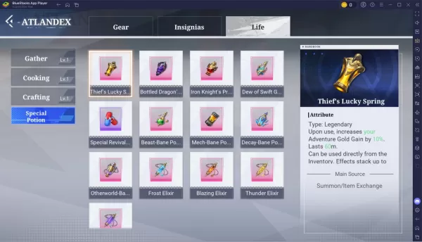 Guía de Habilidades de Atlan: Cocina, Recolección, Minería, Artesanía