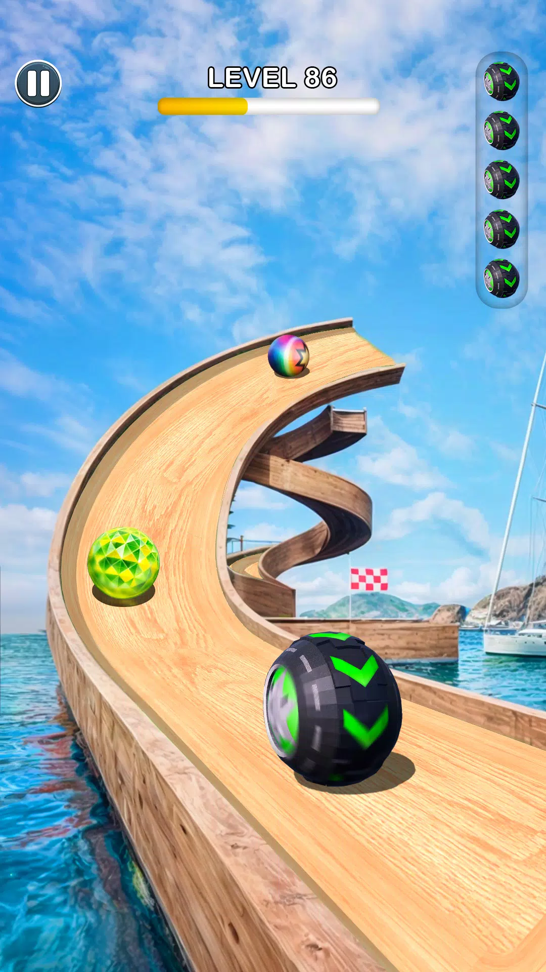 Rolling Ball Sky Escape Capture d'écran 2
