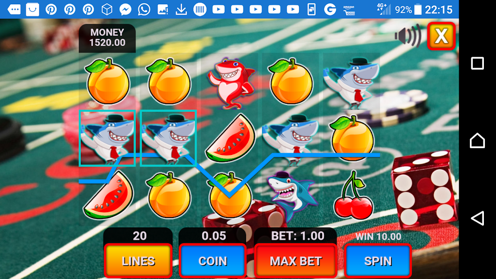 shark fruit casino slots machines スクリーンショット 1