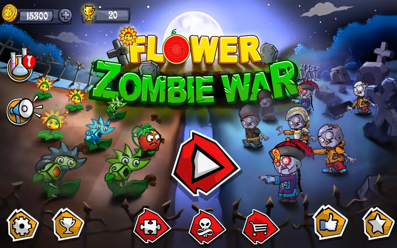 Flower Zombie War Captura de pantalla 0