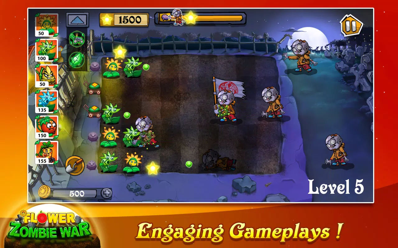 Flower Zombie War Captura de pantalla 1