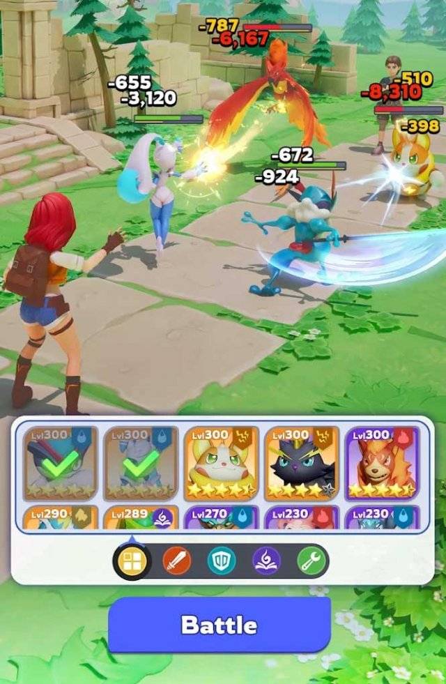 A trainer uses creatures to battle other monsters