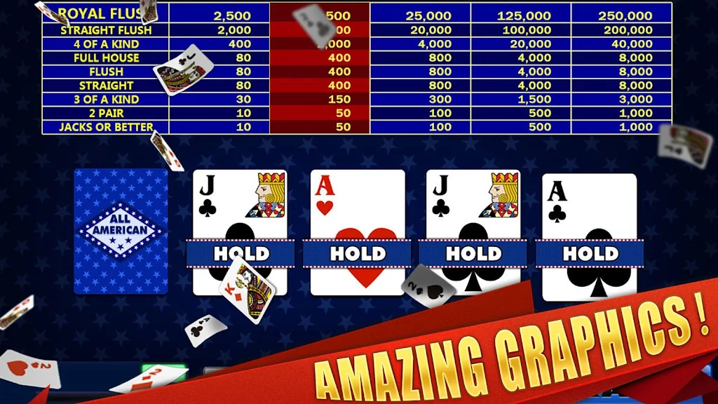 All American & Double Bonus - VIDEO POKER Captura de pantalla 1