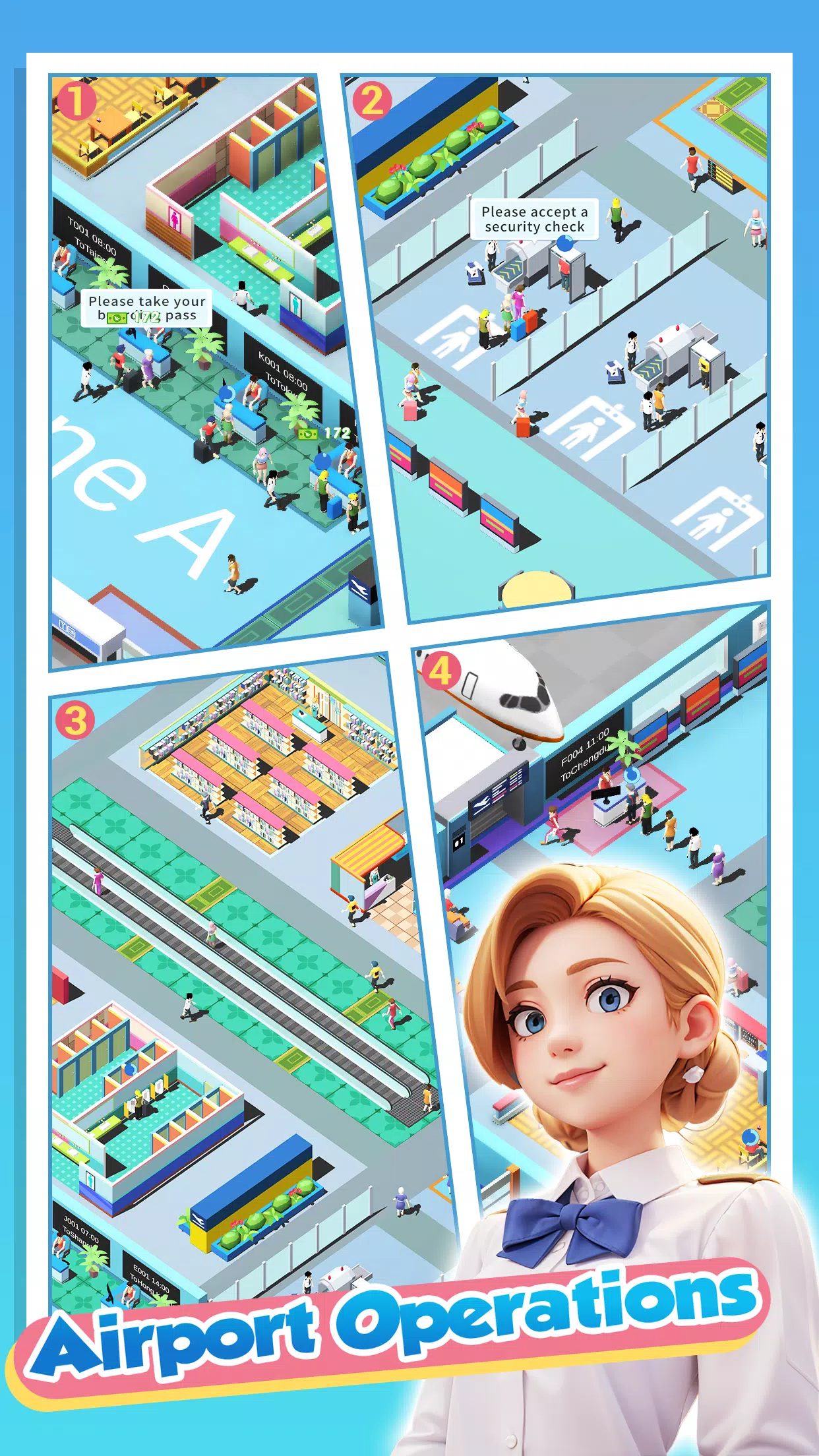 Happy Airport：Simulator Captura de pantalla 3