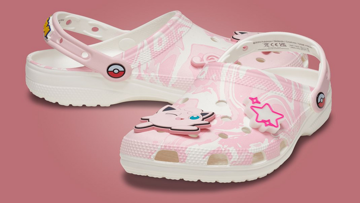 Pokémon Crocs featuring Charizard, Snorlax, Gengar, and Jigglypuff