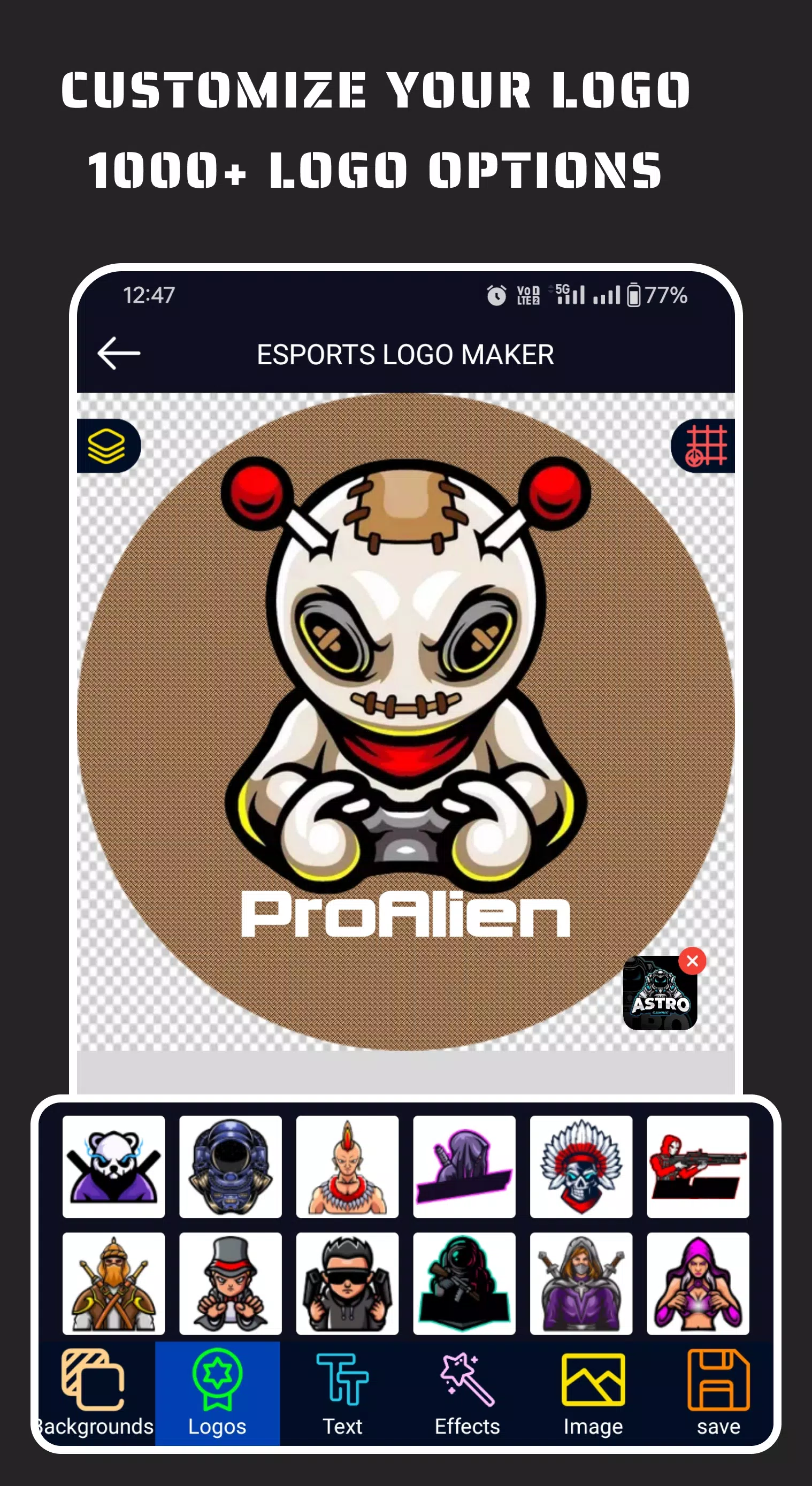 Esportify: Gaming Logo Maker スクリーンショット 1