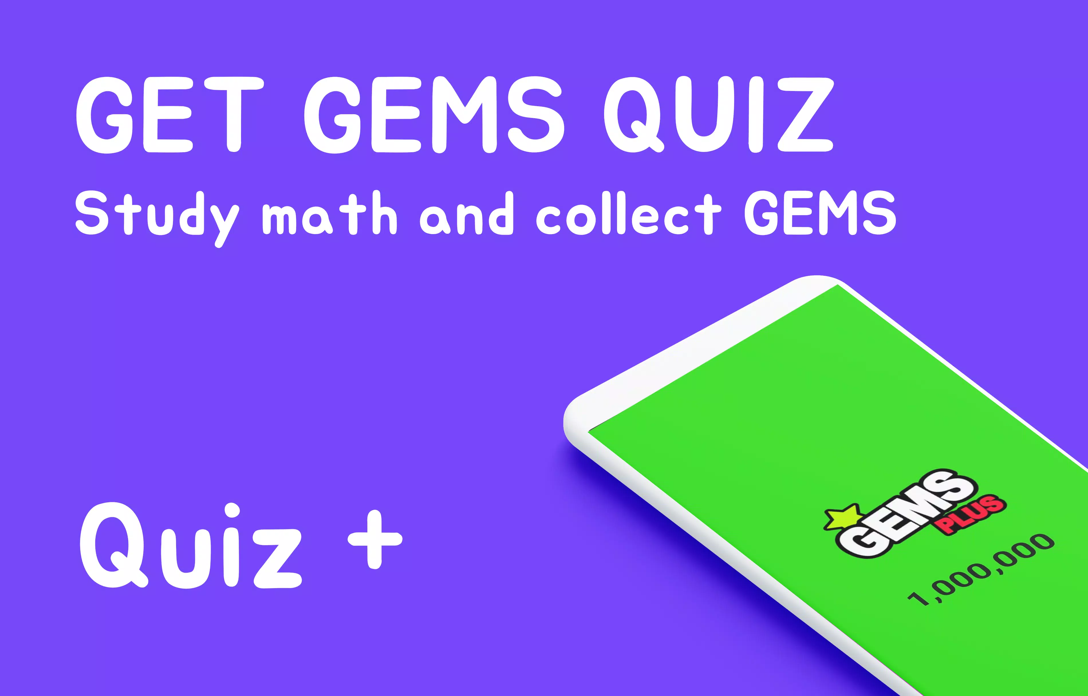 Gems Math Quiz - Plus Captura de tela 0