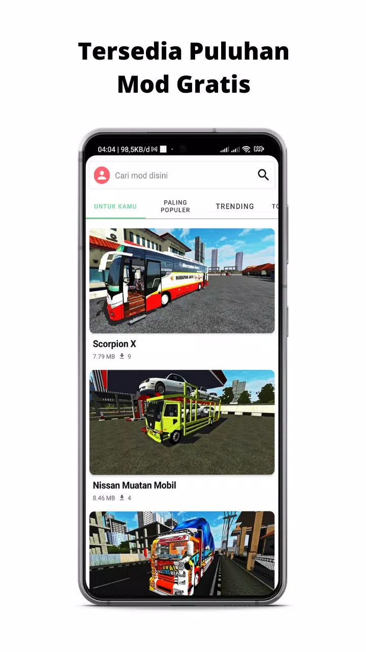 Mod BUSSID Truk Canter Tawakal Captura de pantalla 1